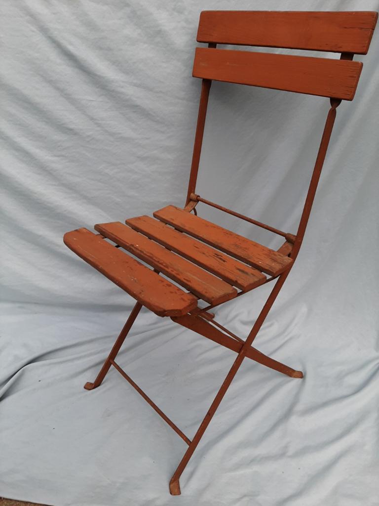 Oud bistrostoeltje / opknapper, Tuin en Terras, Ophalen, Gebruikt, Hout