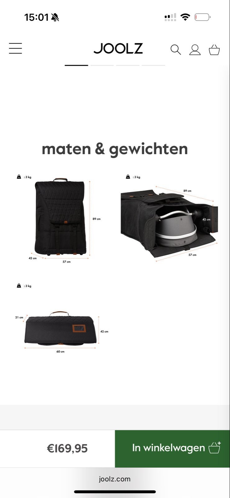 Joolz Reistas voor Kinderwagen - Bescherming Onderweg, Ophalen of Verzenden, Zo goed als nieuw, Kinderwagen, Overige merken