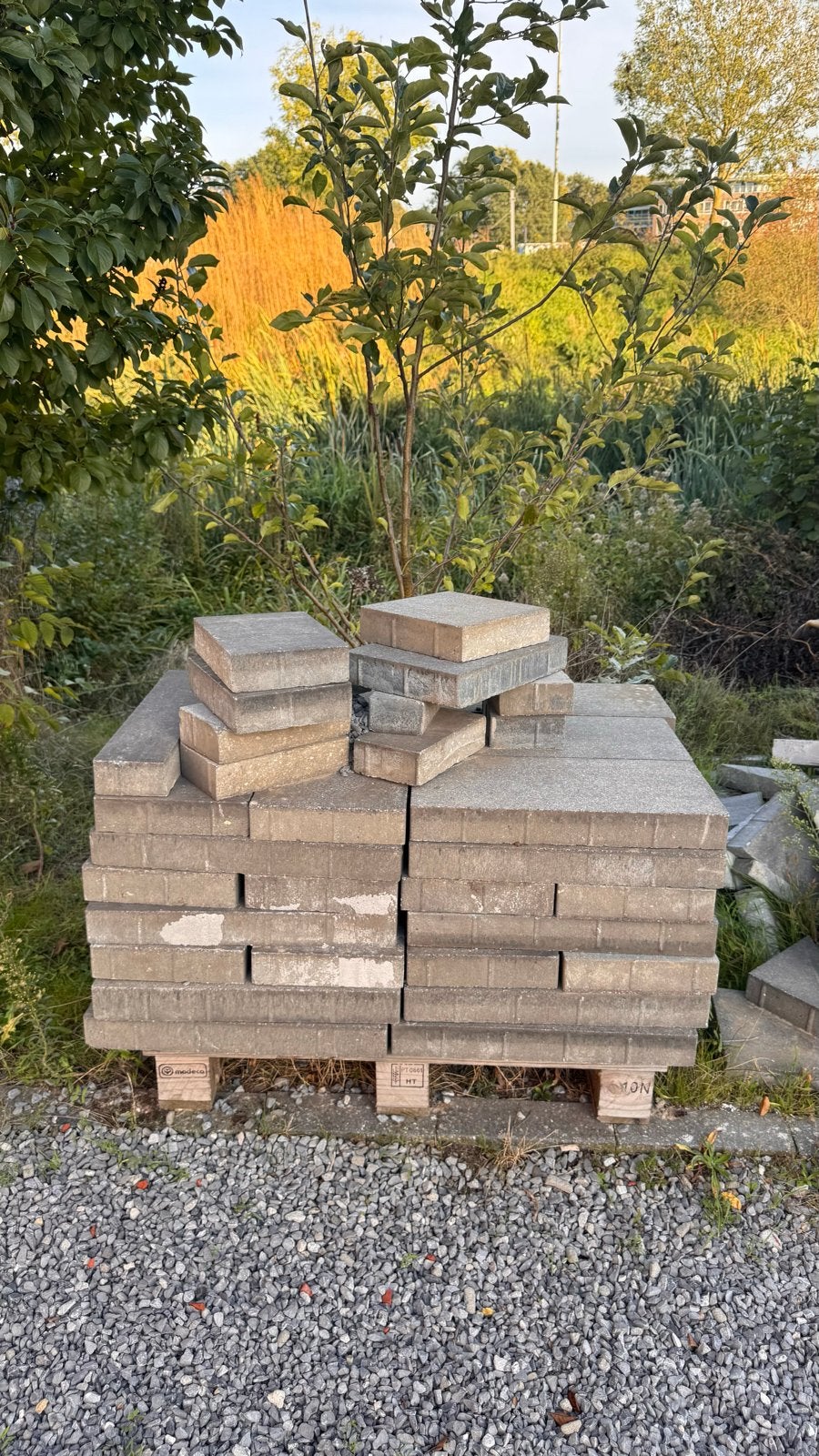 5m2 25x50cmTegels - Grijs Beton voor Terras of Pad, Ophalen, Gebruikt, 10 m² of meer, Beton