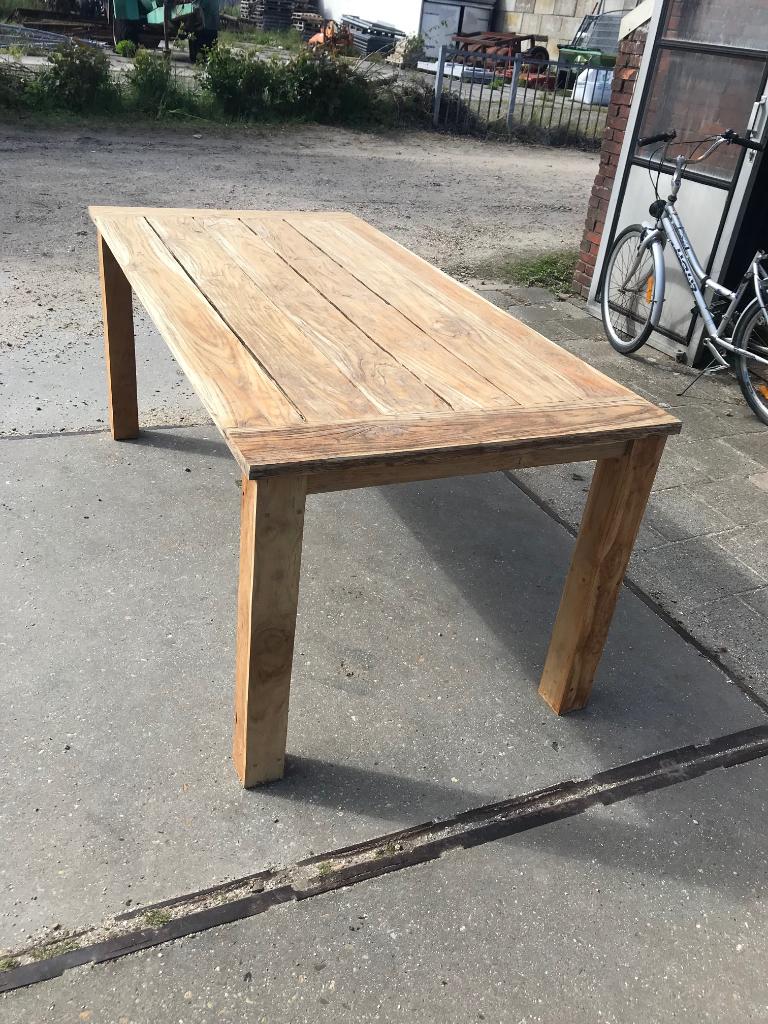 teakhout tuintafel, Ophalen, Gebruikt, Rechthoekig, Teakhout