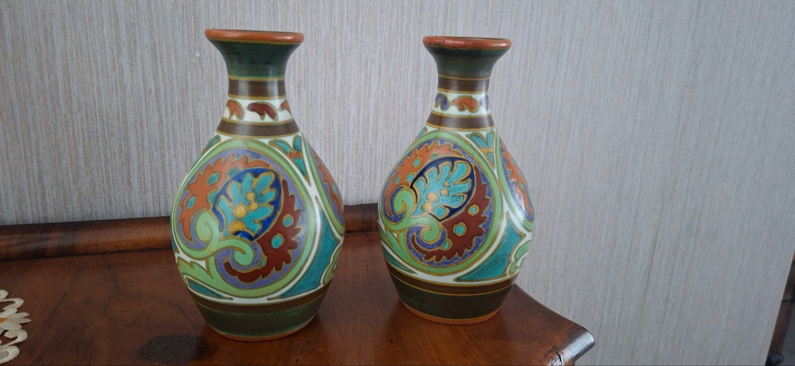 Set van 2 Plateel Vaasjes - Gouda Holland, Ophalen of Verzenden