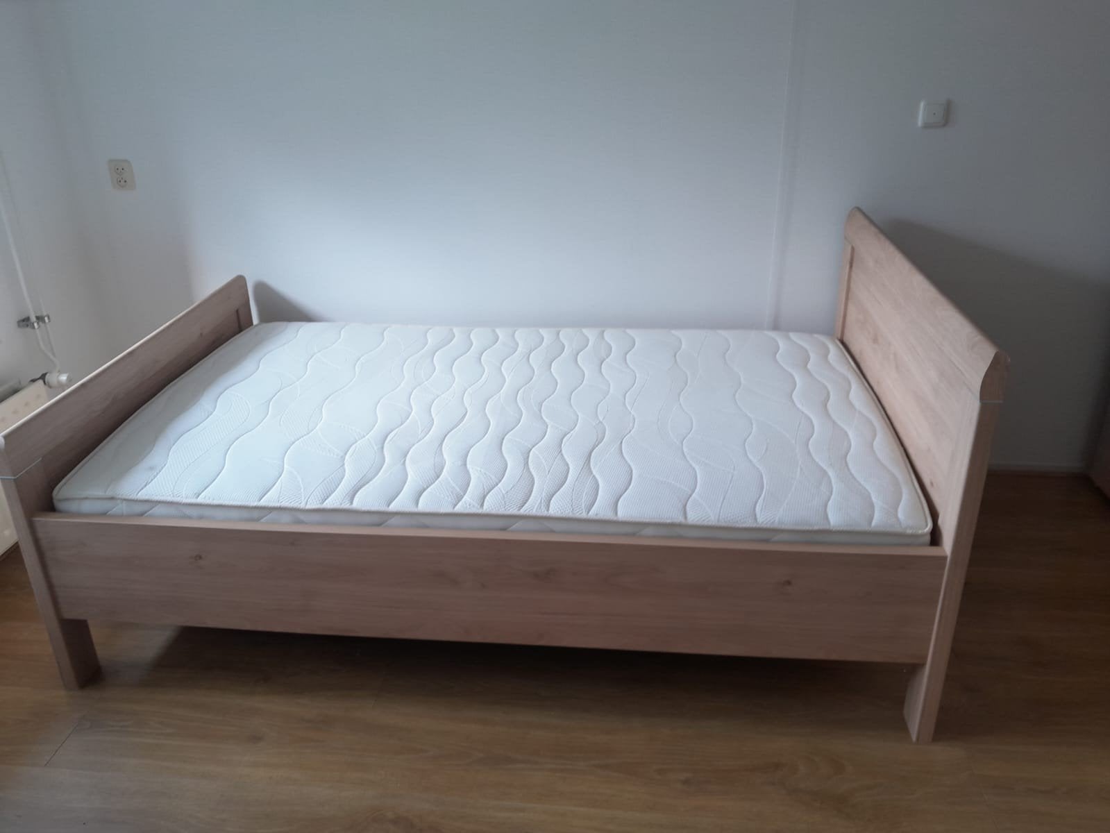 Senioren bed, Ophalen, 100 cm, Eenpersoons, Bruin