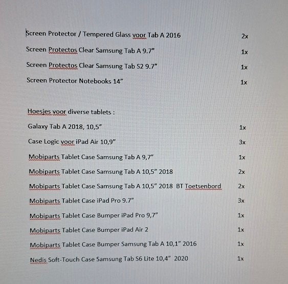 Foto 4 van Hoesjes Samsung tablets en iPad, restantpartij