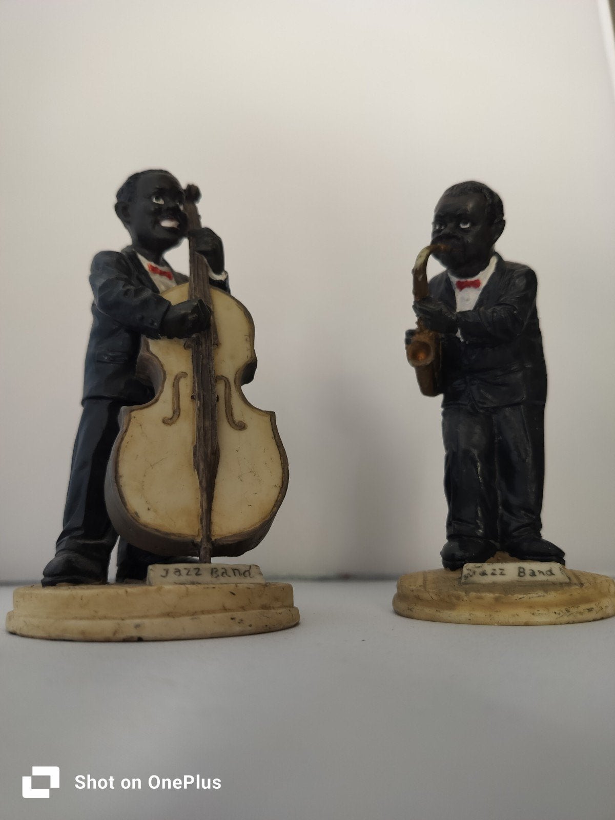 Jazz Band Beeldjes - Contrabas en Saxofoon, Verzamelen, Ophalen of Verzenden
