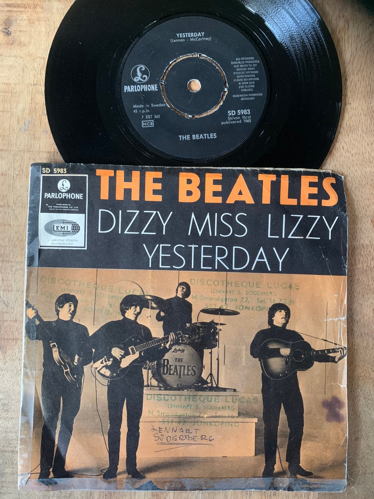 The Beatles vinyl single Dizzy Miss Lizzy Yesterday, Cd's en Dvd's, Ophalen of Verzenden, Gebruikt, Pop