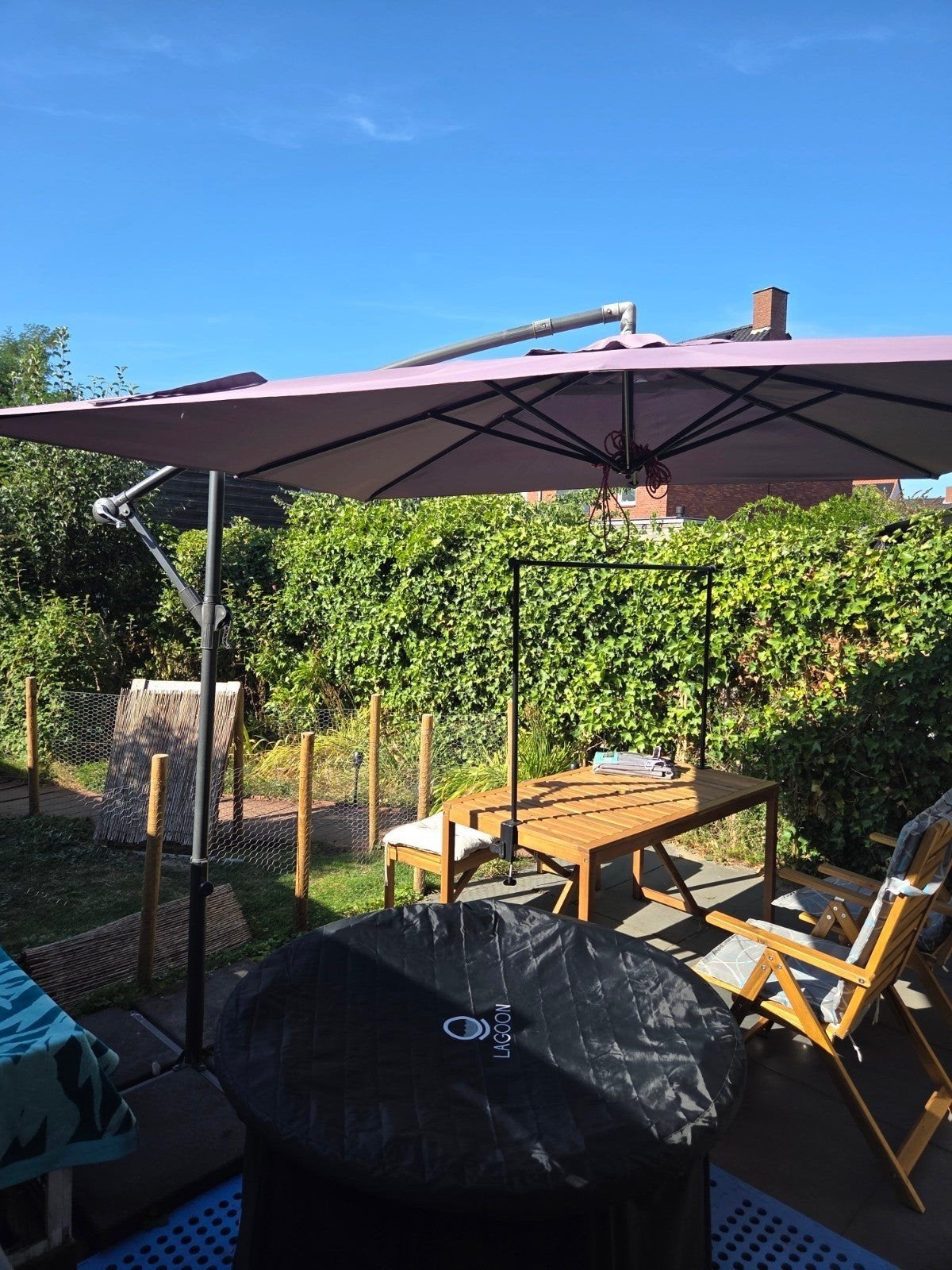 Zweefparasol (2.50 x 2.50 m), Ophalen, 2 tot 3 meter, Zweefparasol, Verstelbaar