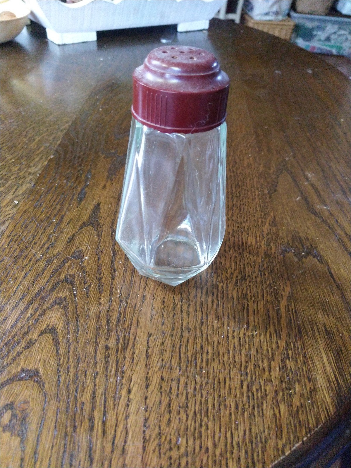 Vintage Glazen Peper- of Zoutvaatje met Bakelieten Dop, Ophalen of Verzenden