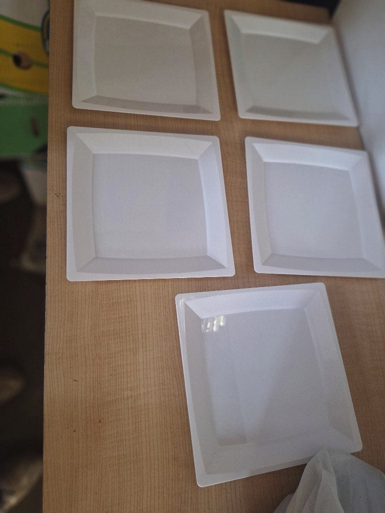 5 plastic borden, Kunststof, Nieuw, Ophalen of Verzenden, Bord(en)