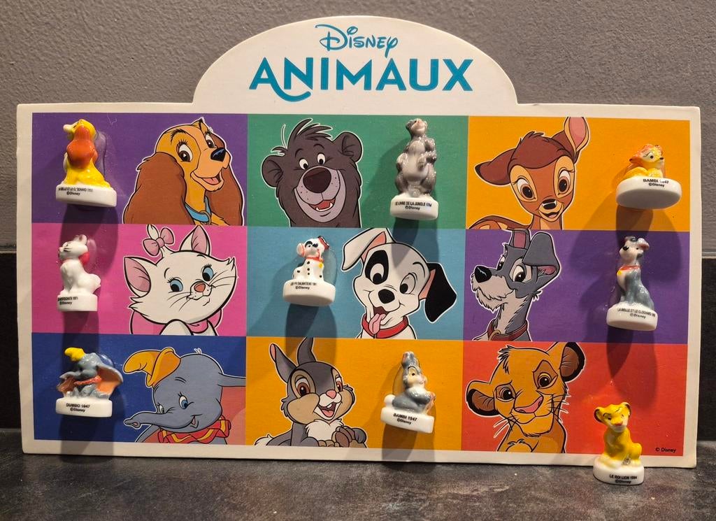 Complete set Disney Animaux porseleinen feves uit Frankrijk, Verzamelen, Ophalen of Verzenden, Gebruikt, Beeldje of Figuurtje
