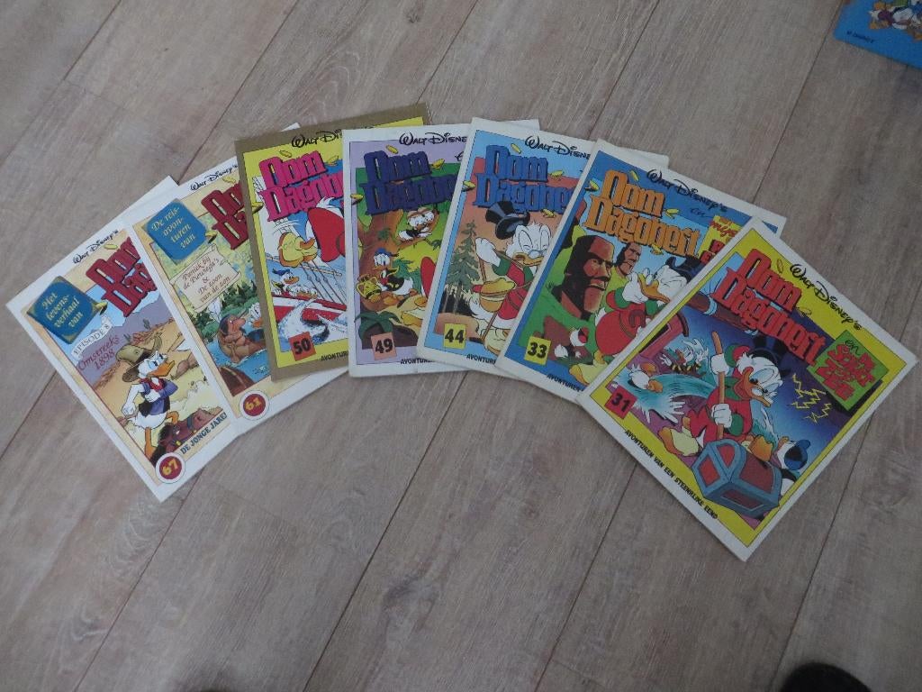 oom dagobert albums  ( 7 stuks ), Meerdere stripboeken, Verzenden, Gelezen, Walt Disney