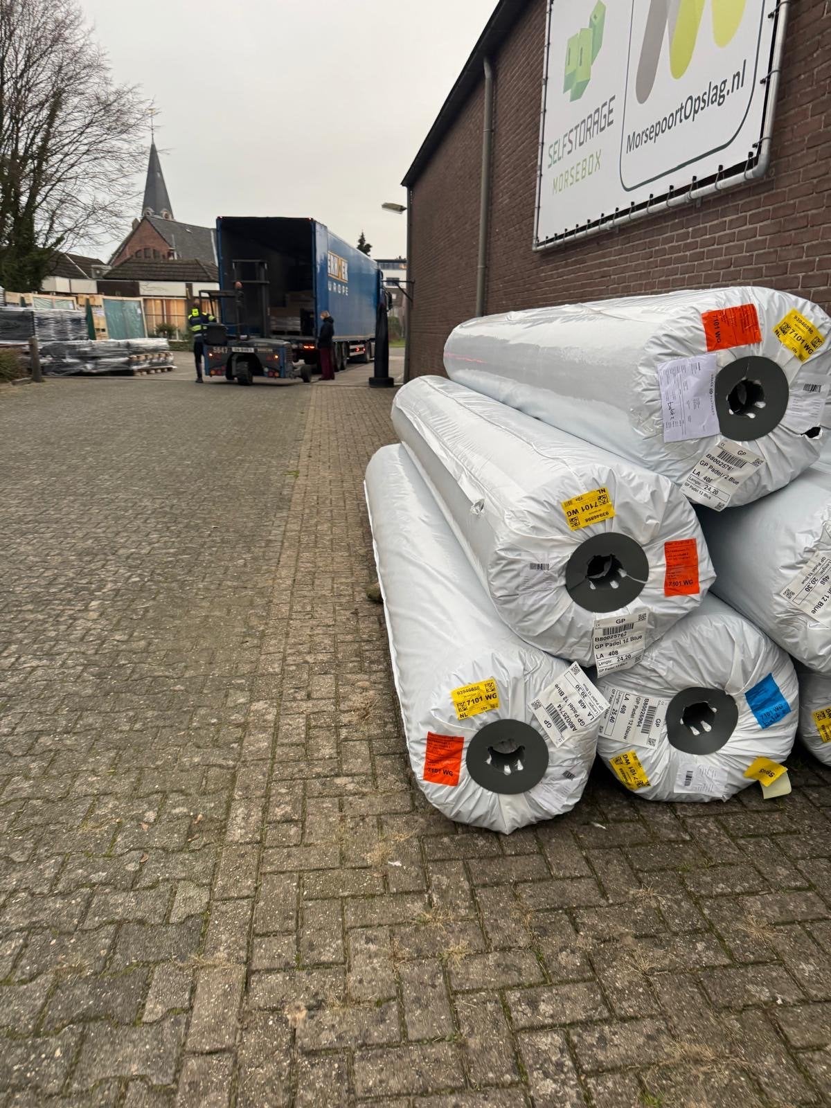Kunstgras voo Padelbaan- Blauw - Nieuw
