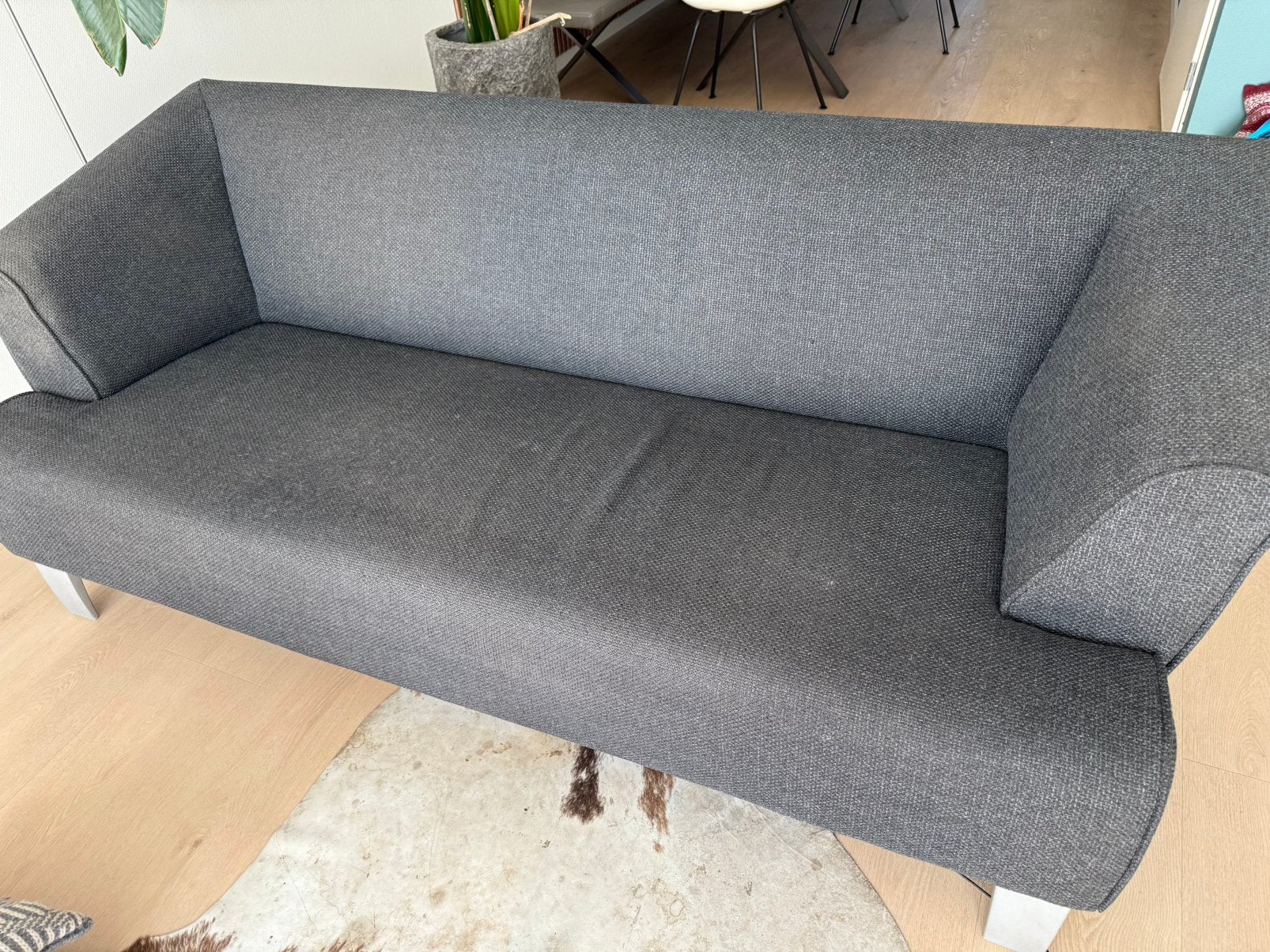 Rolf Benz 2,5 zits, 195 cm donkergrijs, Huis en Inrichting, Banken | Bankstellen, Ophalen, Modern design, Gebruikt, 150 tot 200 cm