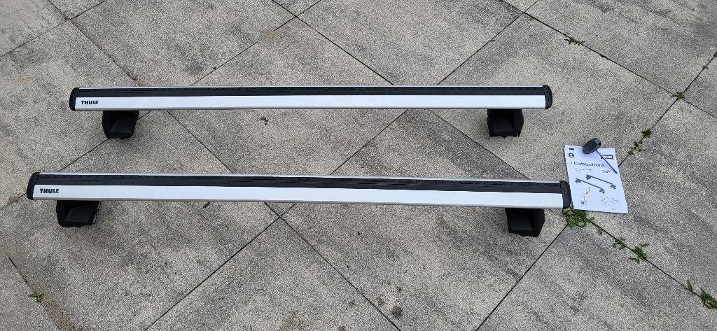 Thule WingBar Evo + Thule Evo Clamp (met sloten), Auto diversen, Dakdragers, Ophalen, Zo goed als nieuw