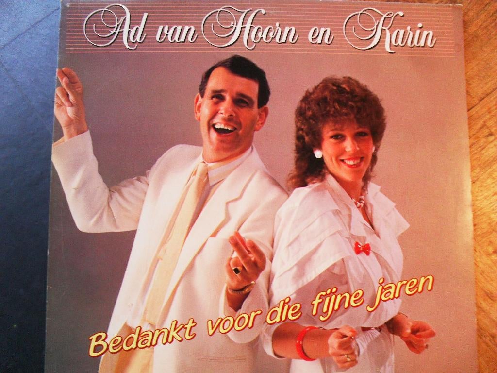 L.P. (1988) : Ad van Hoorn en Karin - Bedankt voor die Fijne, Ophalen of Verzenden, Gebruikt, 12 inch, Levenslied of Smartlap
