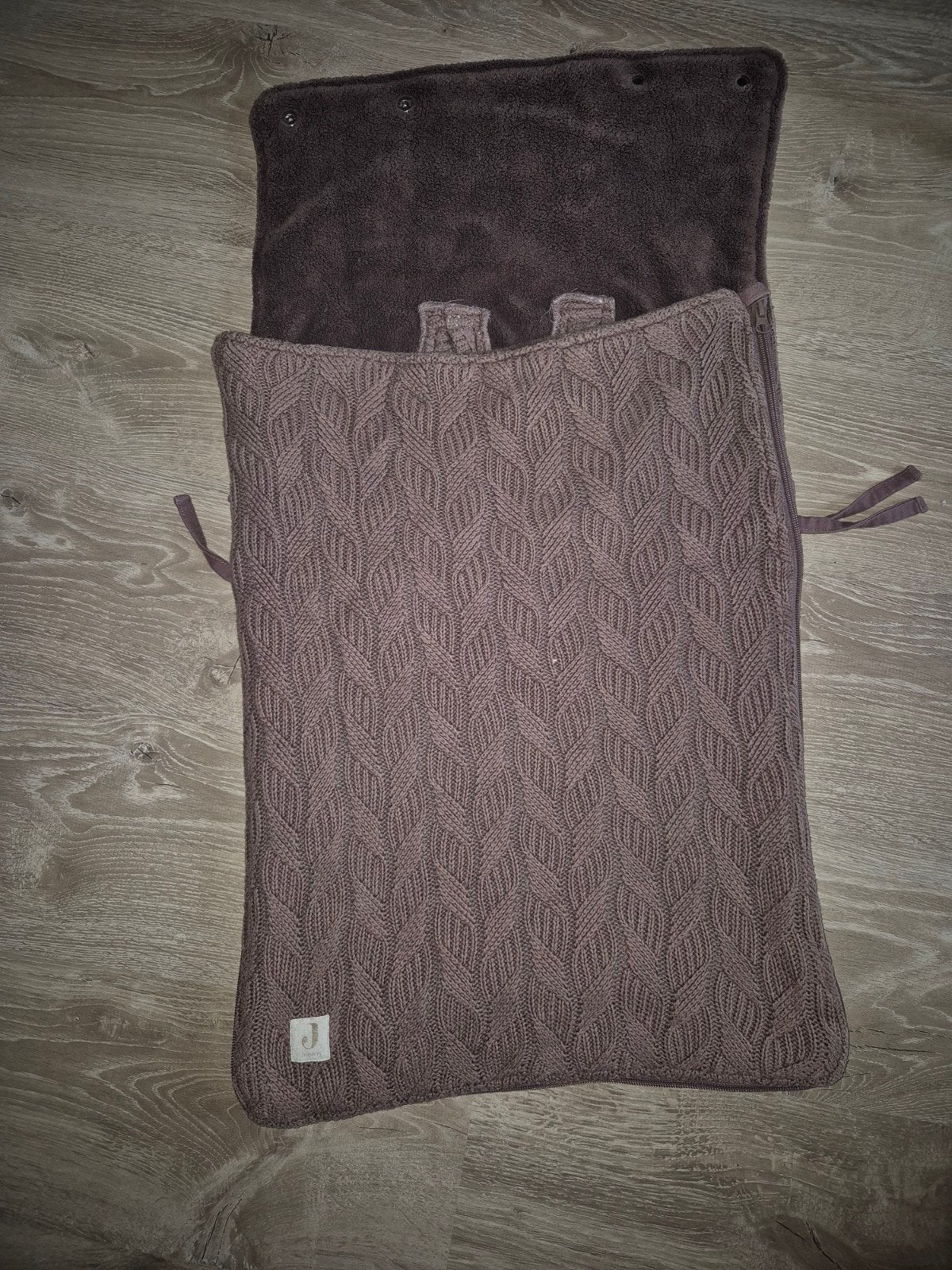 Voetenzak Jollein Spring Knit Chestnut, Jollein, Ophalen of Verzenden, Zo goed als nieuw, Geborduurd