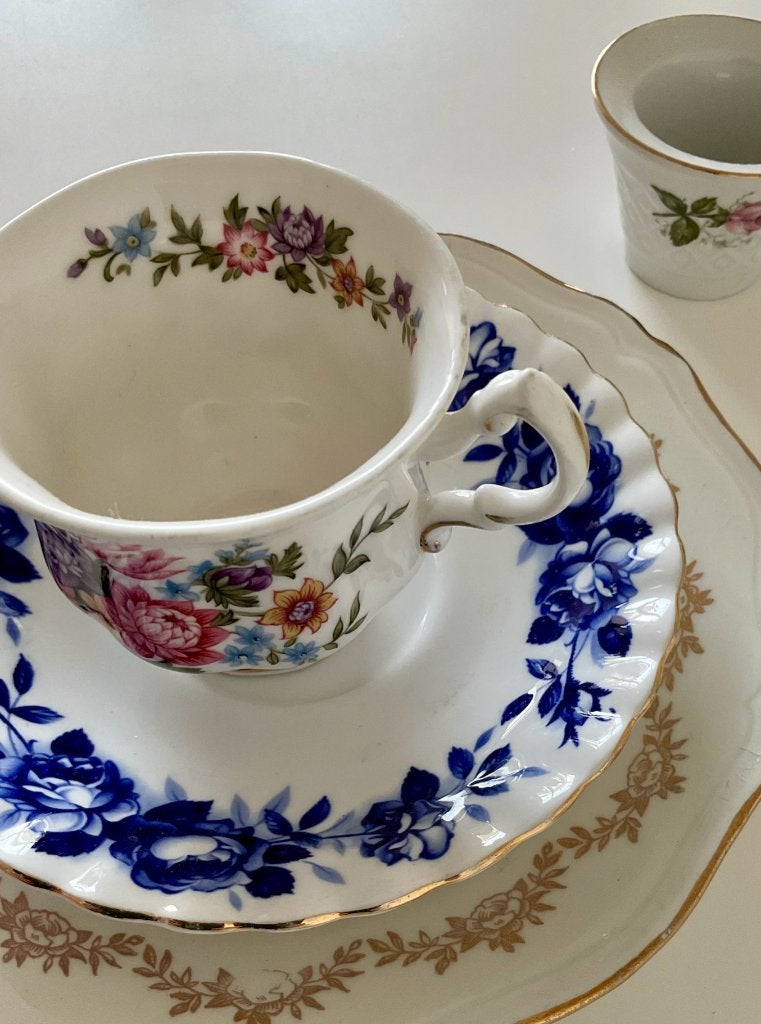 Servies Mix 6 personen, Ophalen, Vintage, Zo goed als nieuw, Porselein