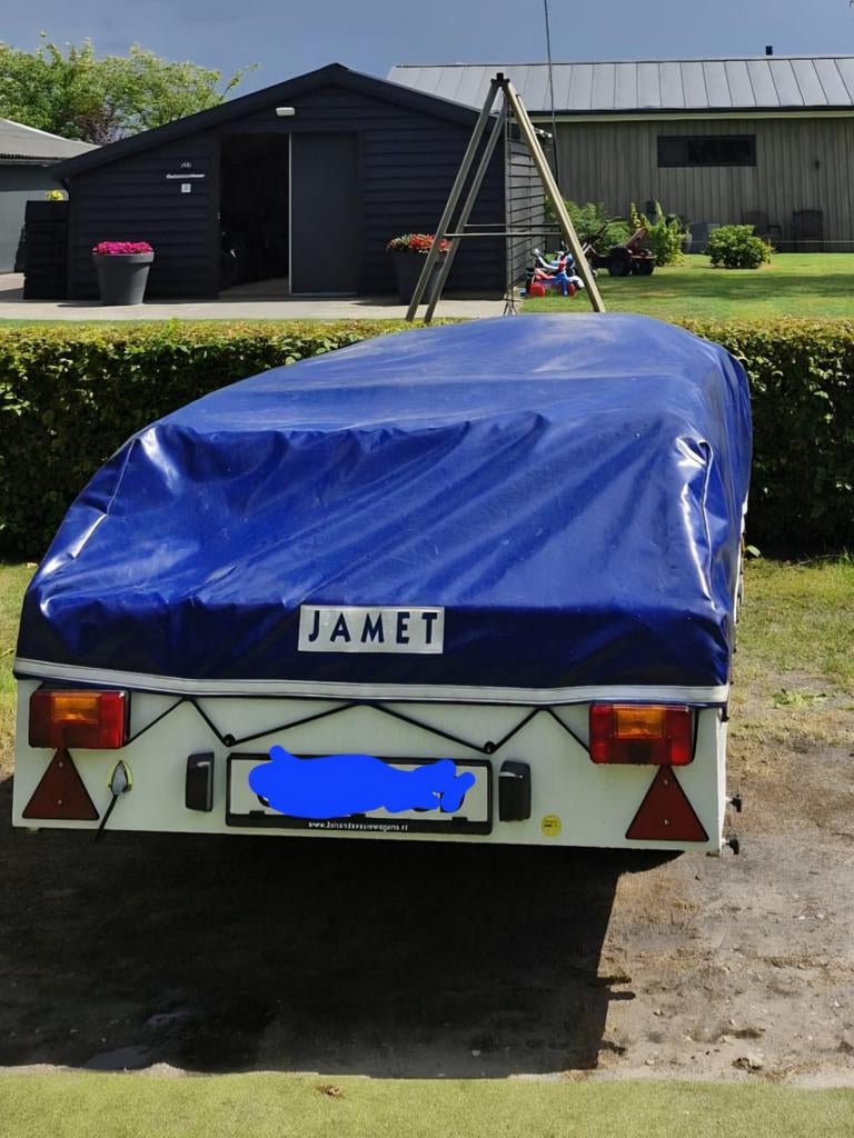 Jamet Louisiana vouwwagen uit 2005, Caravans en Kamperen, Vouwwagens, Blauw, Ophalen of Verzenden, Aanwezig, Meer dan 6