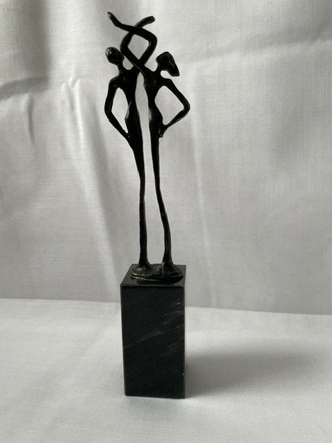 Nr.279: Sculptuur van Corry Ammerlaan uit 2000, Together, Overige onderwerpen, Gepatineerd, Ophalen of Verzenden, 20 - 50 cm