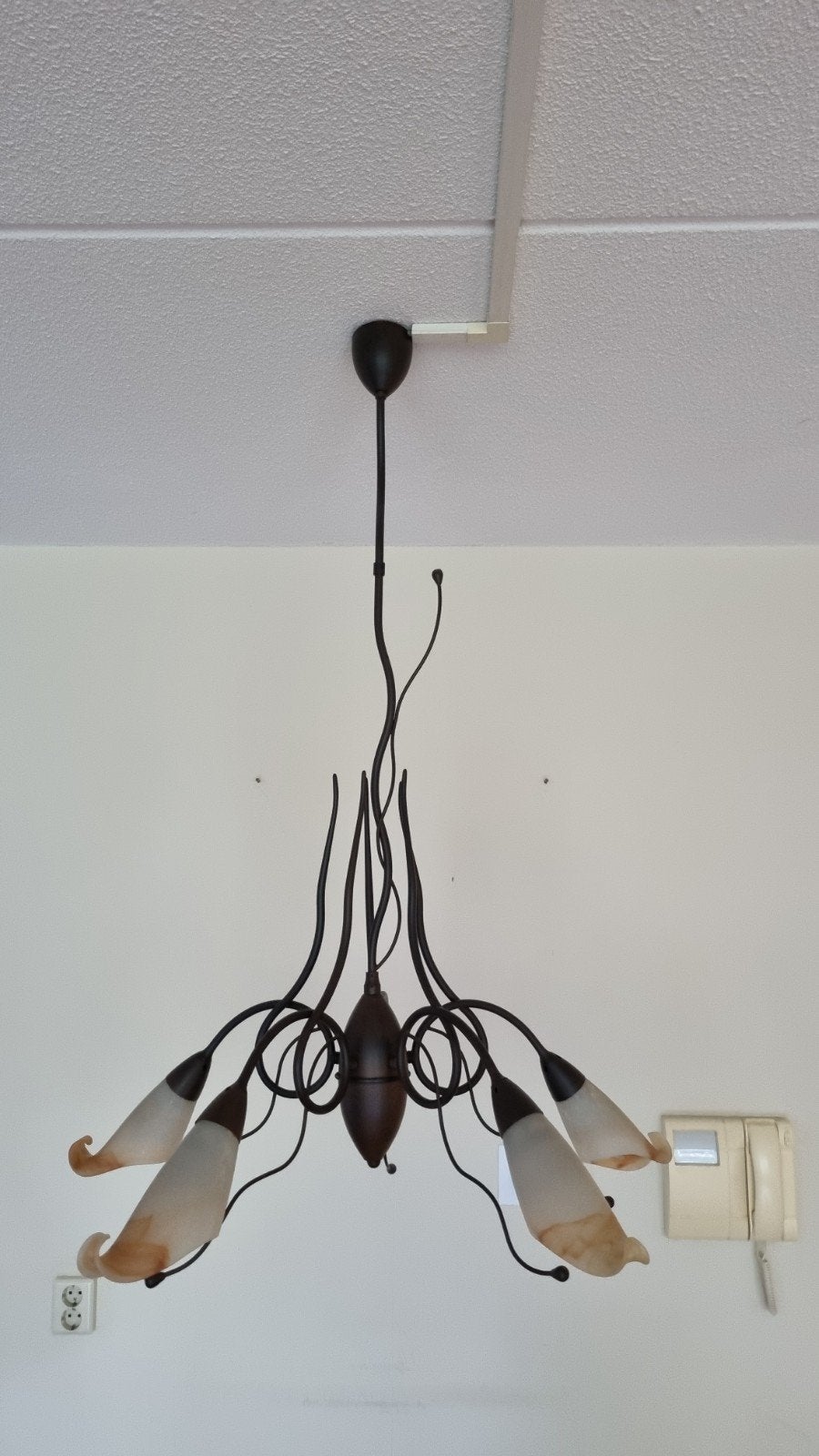 Hanglamp met 5 armen - Zo goed als nieuw, Ophalen, Klassiek, Overige fittingen, Zo goed als nieuw