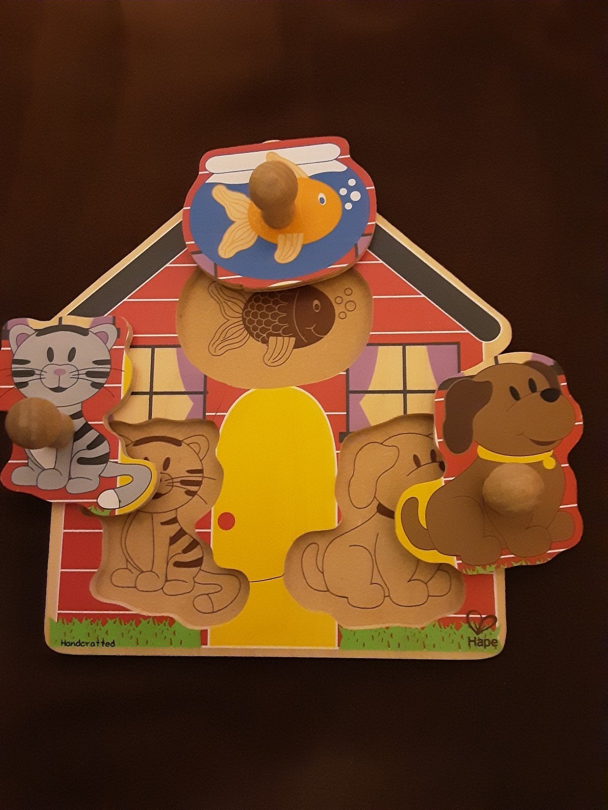 Houten puzzeltje, Ophalen of Verzenden, Minder dan 10 stukjes, 6 maanden tot 2 jaar, Van hout