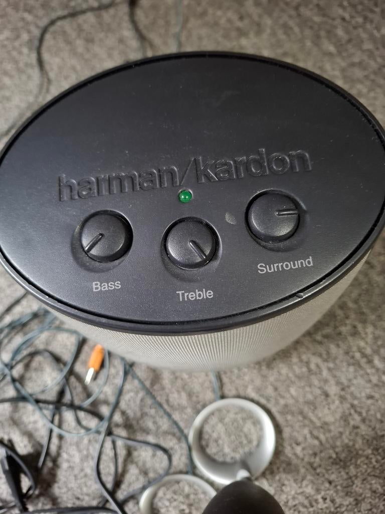 Harman Kardon speakerset met subwoofer – compleet & goed wer, Computers en Software, Pc speakers, Ophalen of Verzenden, Zo goed als nieuw