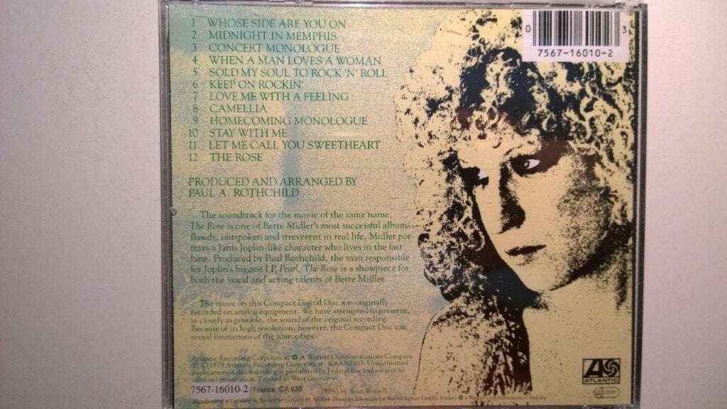 Bette Midler - The Rose (The Original Soundtrack Recording), Soundtrack, Ophalen of Verzenden, Zo goed als nieuw, Album