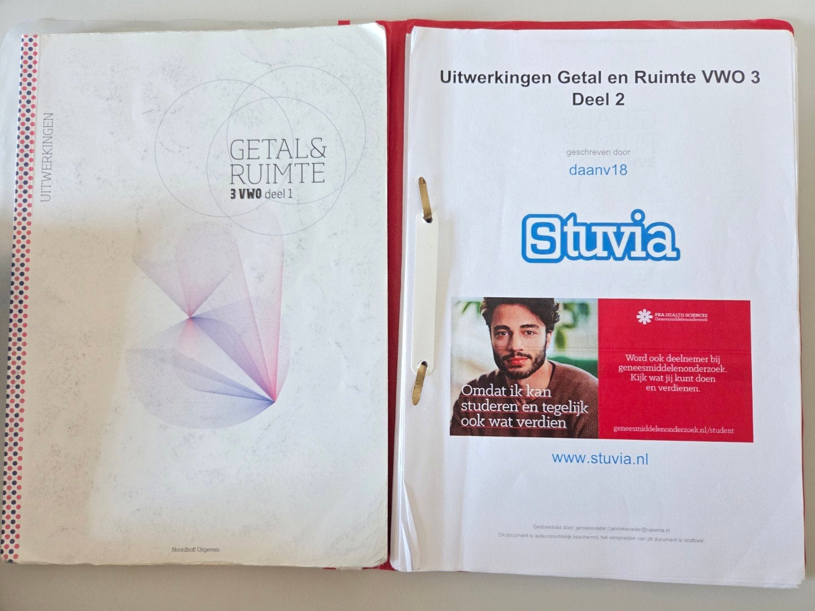 Uitwerkingen Getal en Ruimte VWO 3 deel 1&2, Boeken, Ophalen, Gelezen, VWO, Wiskunde B
