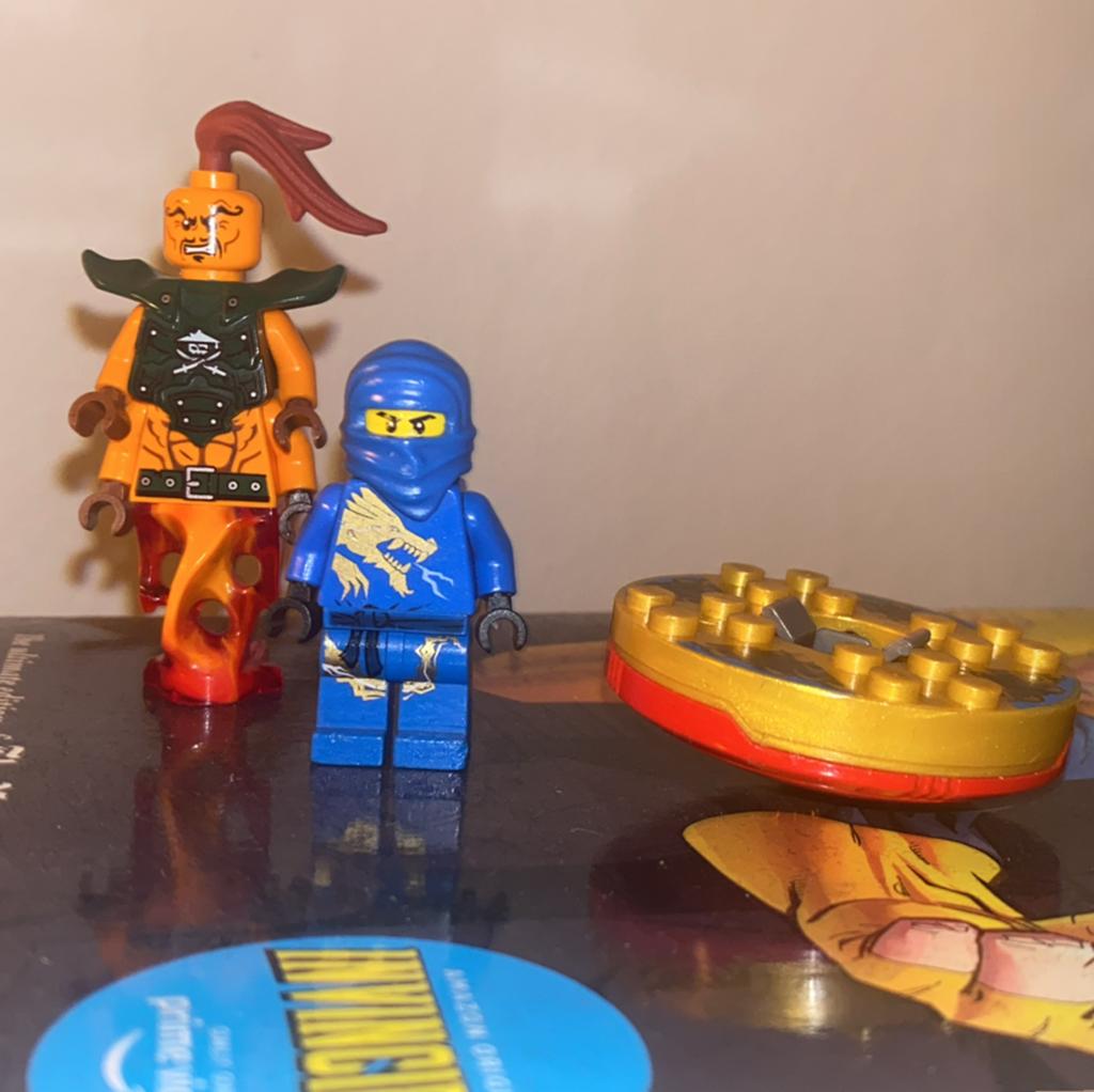 Lego Ninjago Jay DX + spinner + nadakhan minifiguur, Gebruikt, Lego, Ophalen of Verzenden, Minifiguur