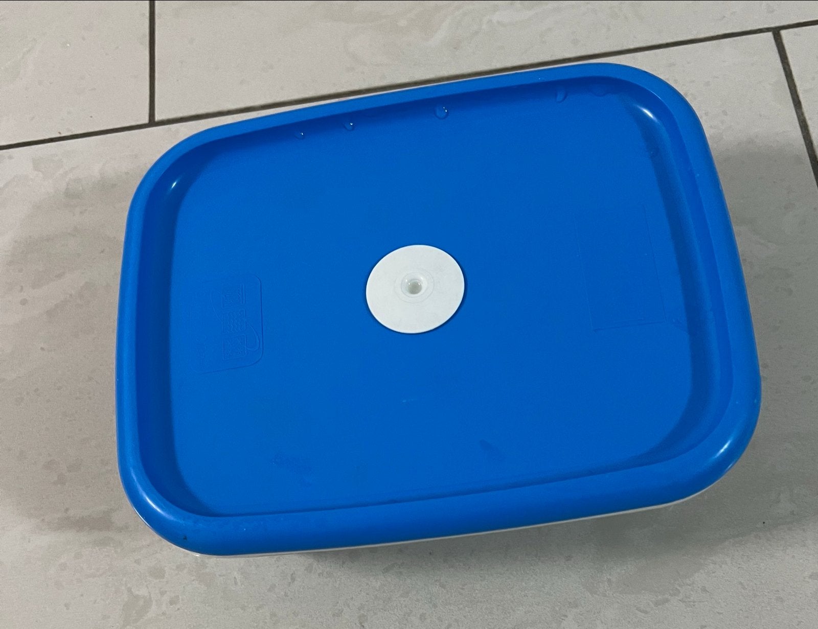 Blauwe voorraadpot met deksel, Ophalen of Verzenden, Gebruikt