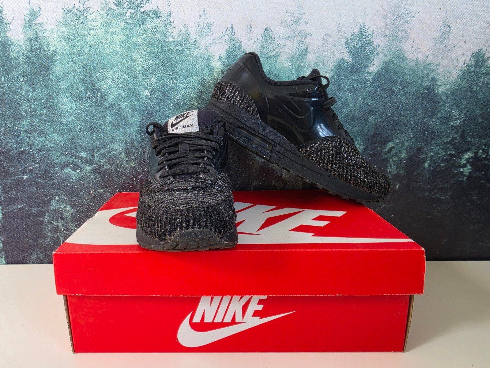 Nike Air Max 1 Ultra Moire Zwart Maat 38, Zwart, Nike, Ophalen of Verzenden, Sneakers of Gympen