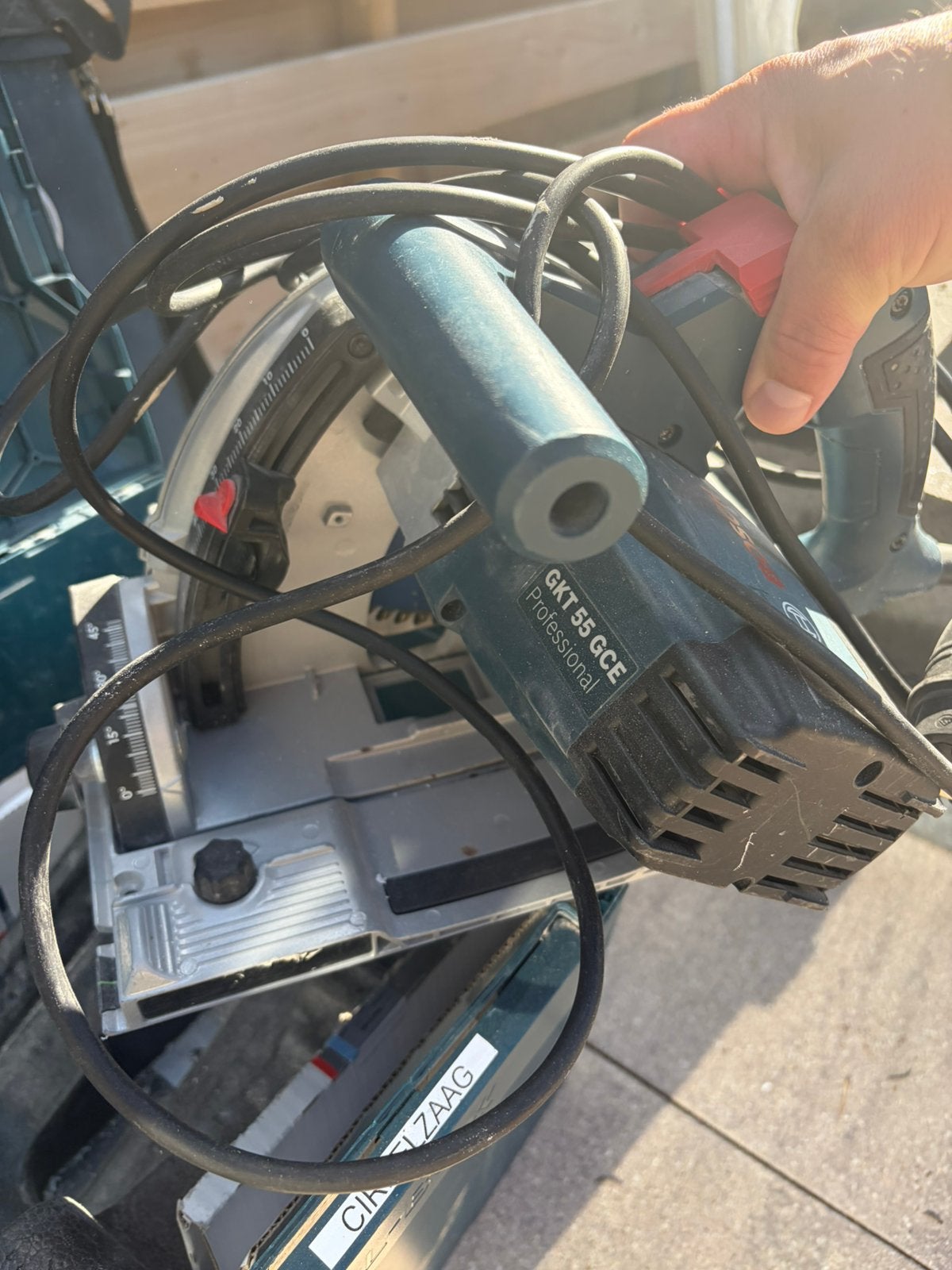 Bosch GKT 55 GCE invalzaag met geleiderail 1600 2x 1100 1x, Ophalen of Verzenden, Zo goed als nieuw, Overige modellen