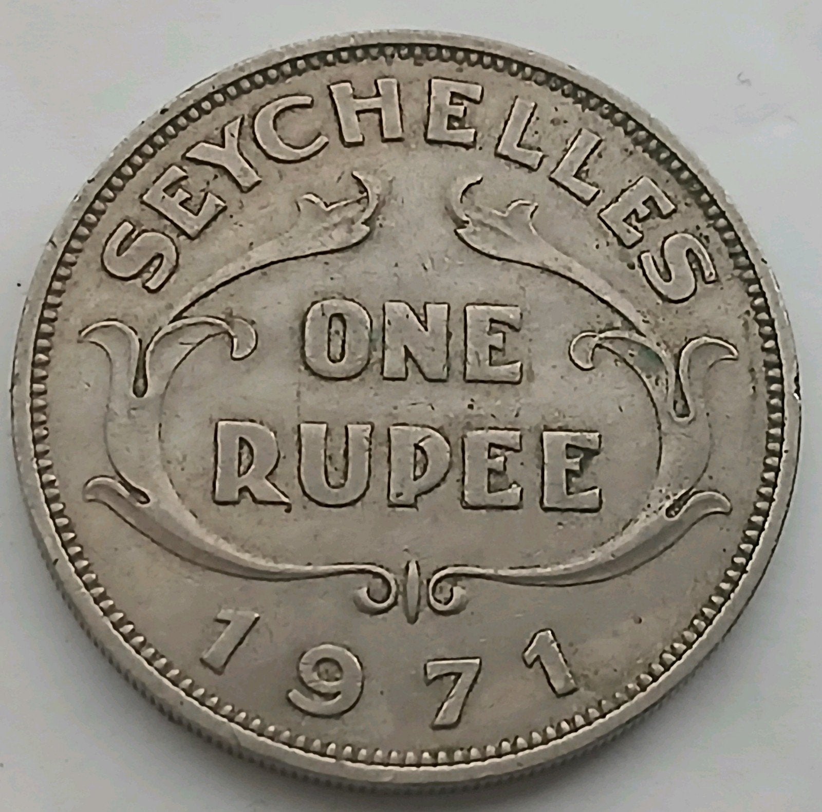 Seychelles 1 Rupee 1971 Oude Vintage Munt Seychellen Schaars, Ophalen of Verzenden, Overige landen