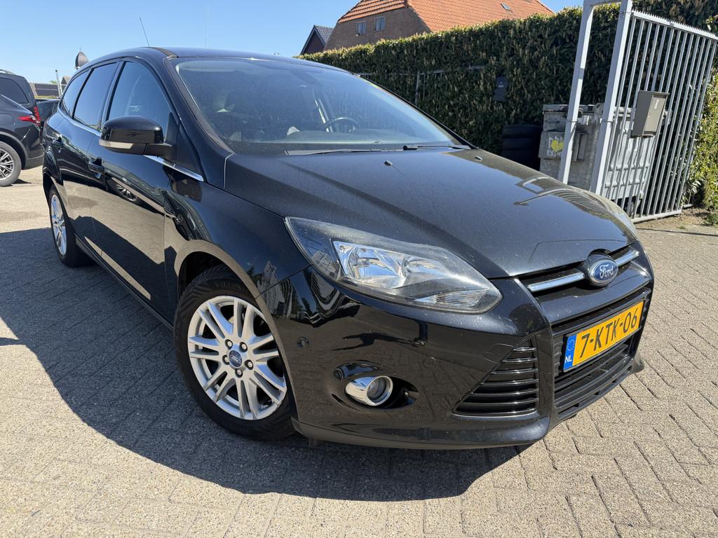 Ford FOCUS Wagon 1.6 TDCI ECOnetic Lease Titanium LEDER/CLIM, Euro 5, Gebruikt, 4 cilinders, Zwart
