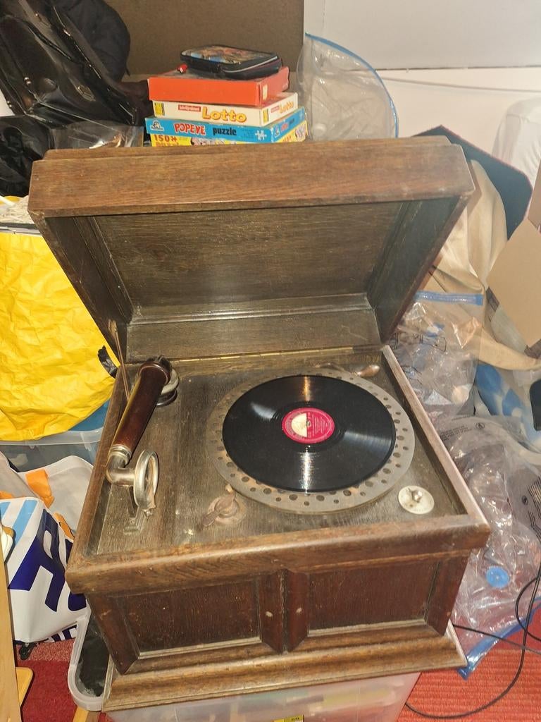 Antieke platenspeler - Merk onbekend, Audio, Tv en Foto, Platenspelers, Ophalen, Gebruikt, Platenspeler, Overige merken