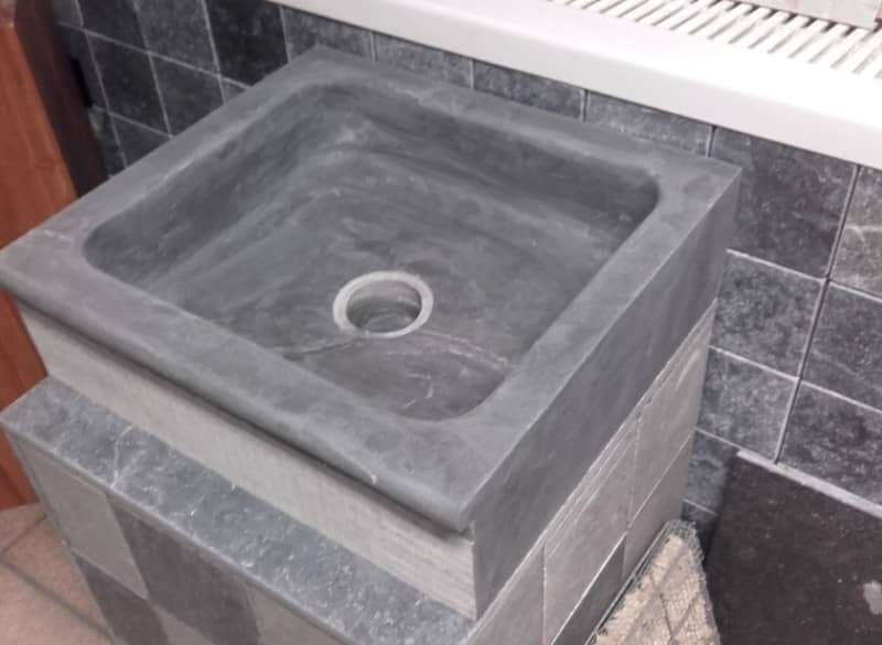 wasbak Chinees Hardsteen 59,8x55x18 cm gezoet / gefrijnd, Ophalen of Verzenden, Nieuw, Overige materialen, Overige typen