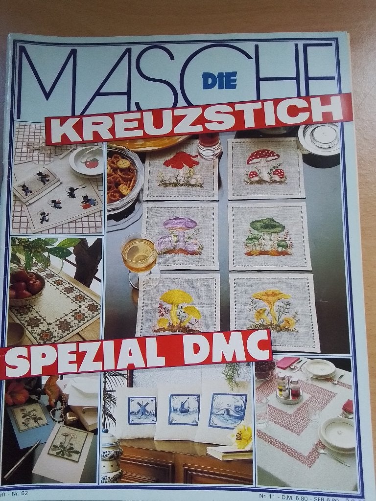Masche die kreuzstich oa delfst blauwe tegeltjes, Ophalen of Verzenden, Zo goed als nieuw, Handborduren, Patroon