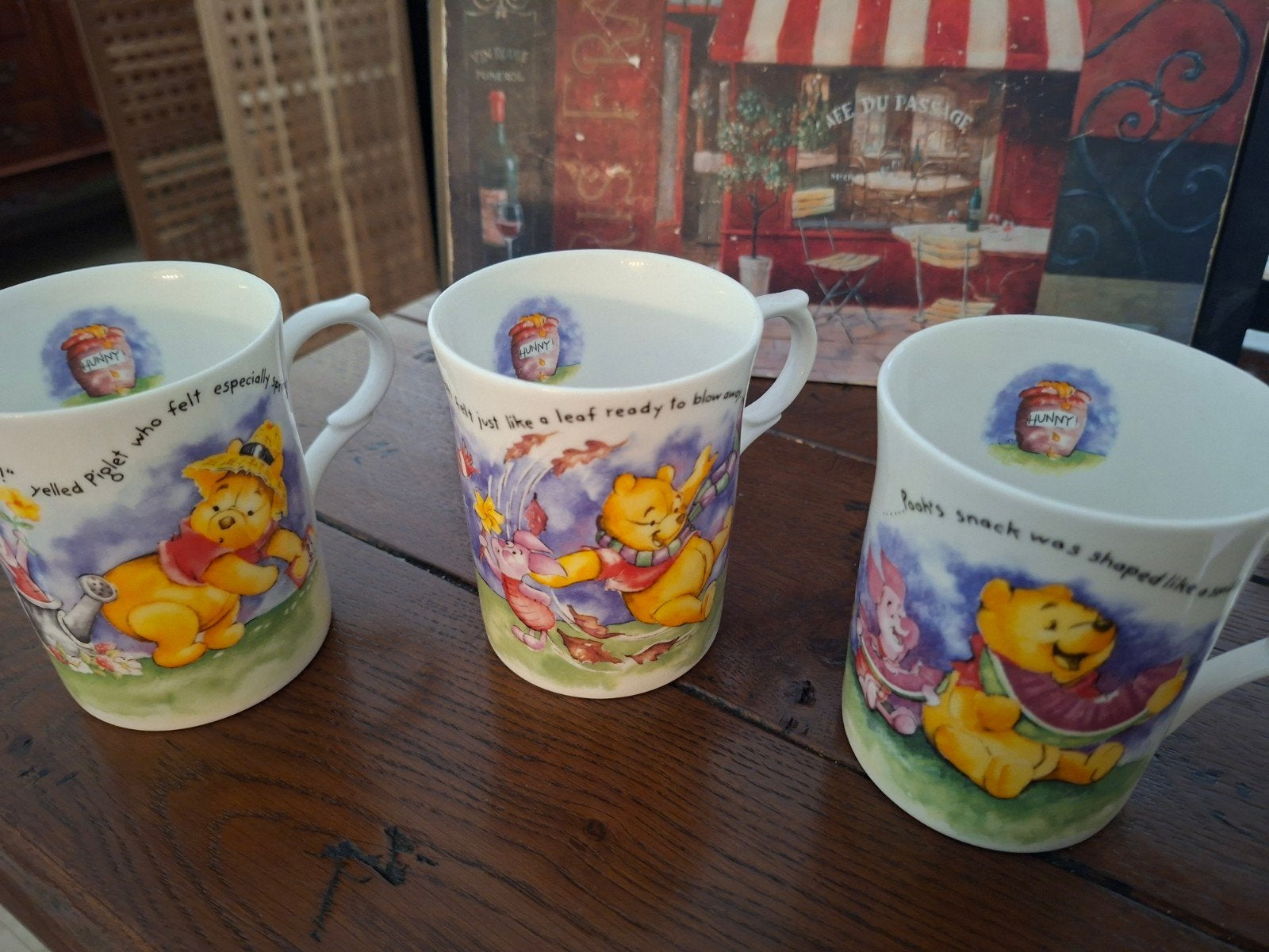 Set van 3 Vintage Winnie de Poeh Mokken - Kingsbury, Ophalen of Verzenden