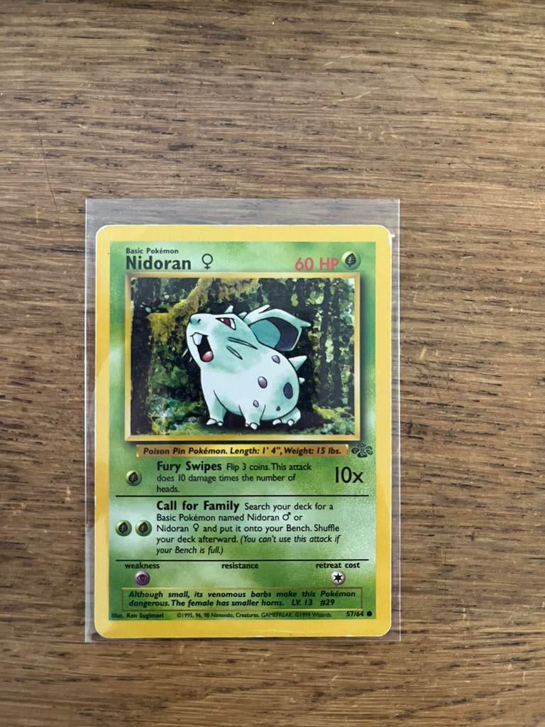 Pokemon - Nidoran (F) 57/64 - jungle, Ophalen of Verzenden, Zo goed als nieuw