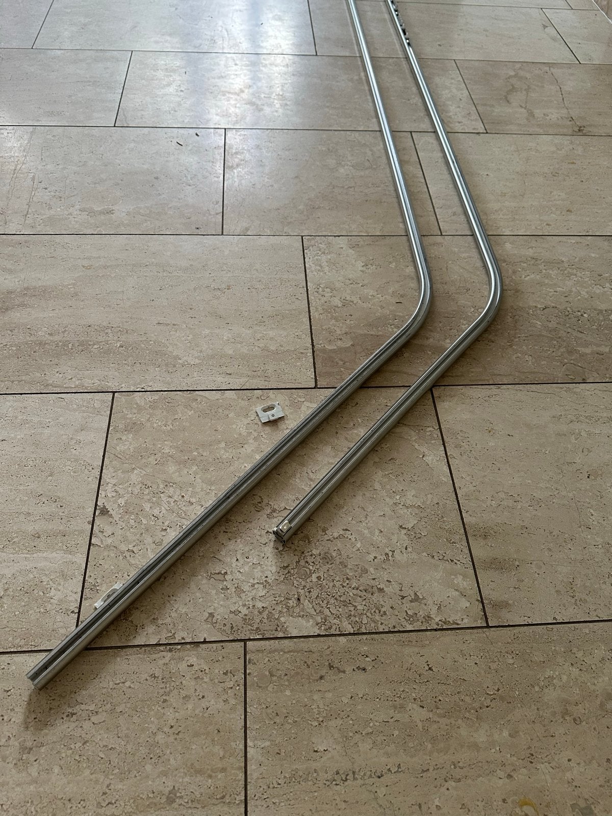 Aluminium gordijnrail, Ophalen, Gebruikt, 50 tot 100 cm, Minder dan 100 cm