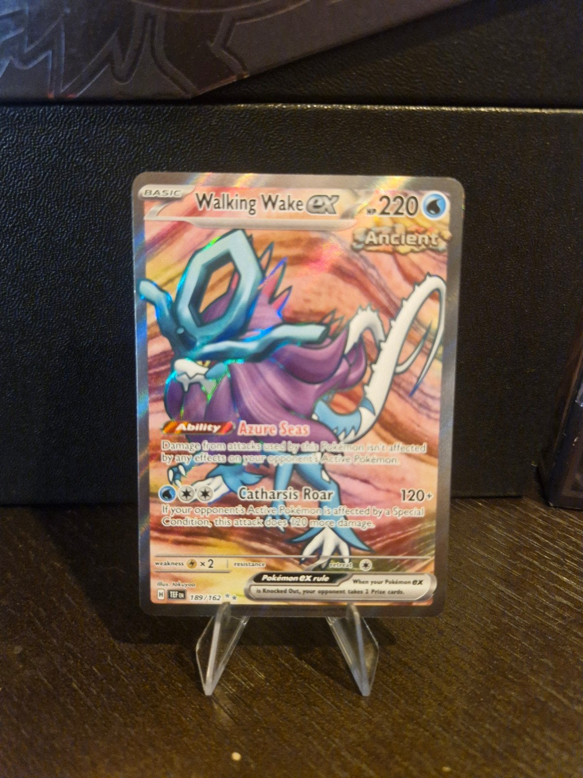 Walking Wake ex 189/162 - Paradox Rift - Pokemon Kaart, Ophalen of Verzenden, Zo goed als nieuw, Losse kaart, Foil