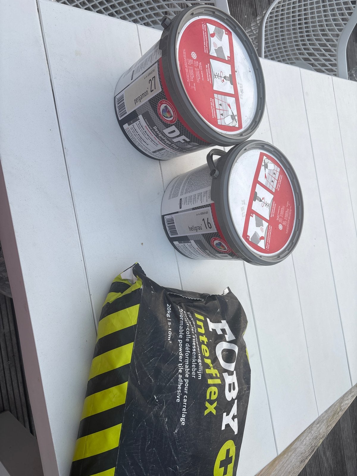 Tegellijm en voegmortel - Foby Interflex & DesignFuge Flex, Overige materialen, Overige typen, Nieuw, 5 tot 10 m²