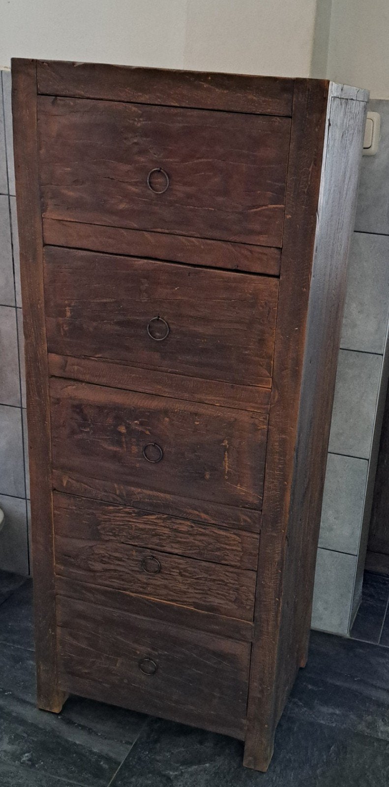 Ladenkast oud hout, Huis en Inrichting, Kasten | Schoenenkasten, Ophalen, Zo goed als nieuw