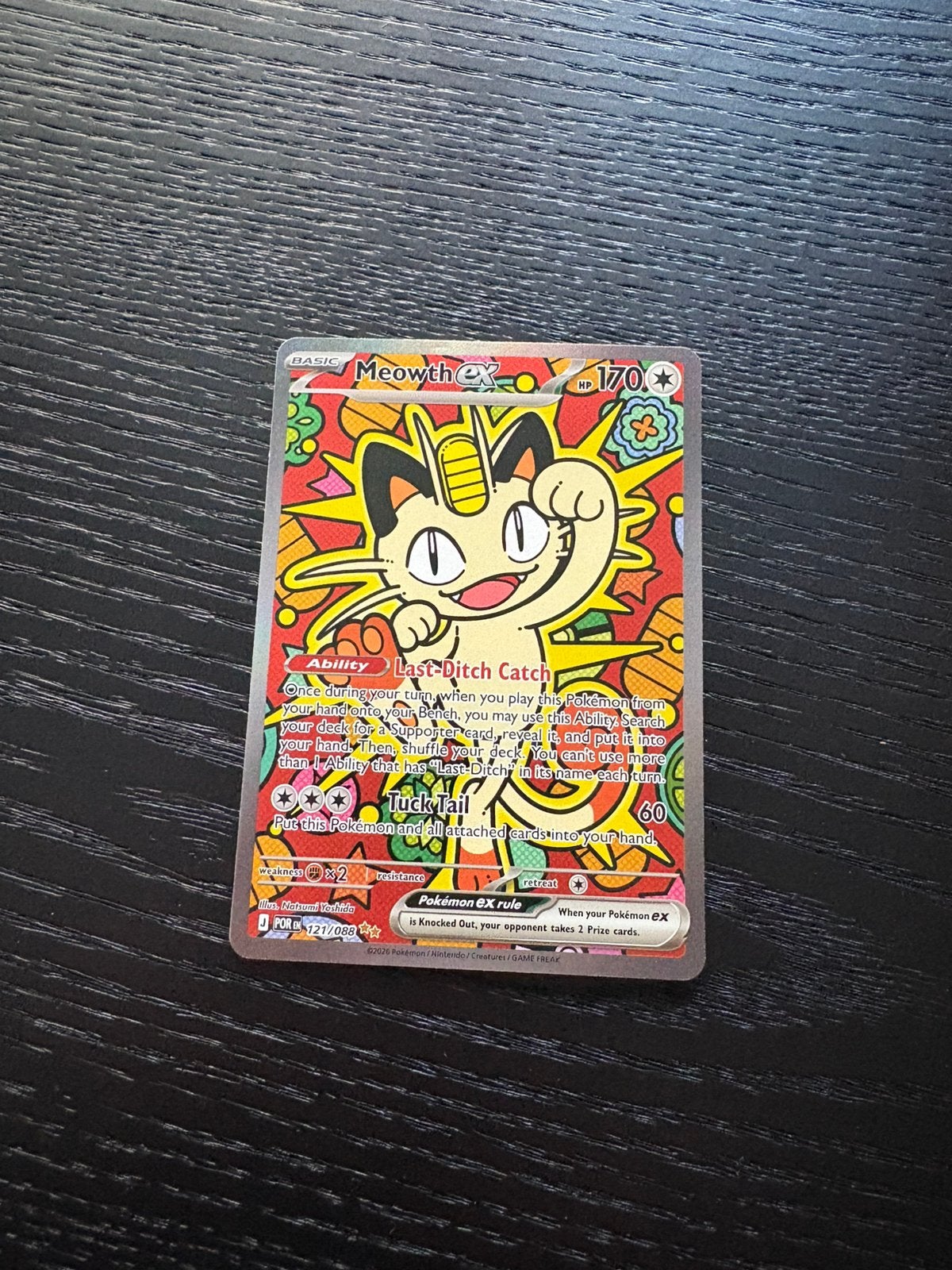 Meowth EX 121/088 Perfect order., Verzenden