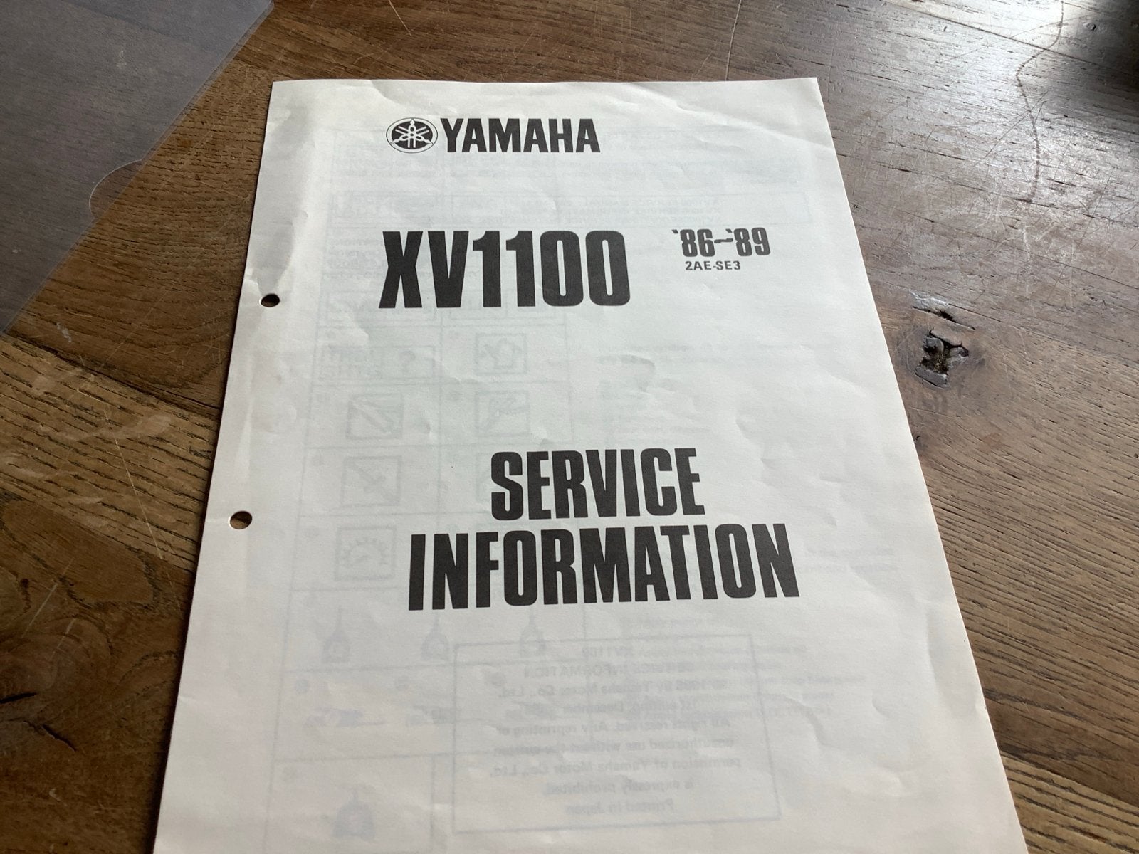 Yamaha XV1100 Service Inform. Handleiding (1986-1989)   (27), Verzenden, Yamaha