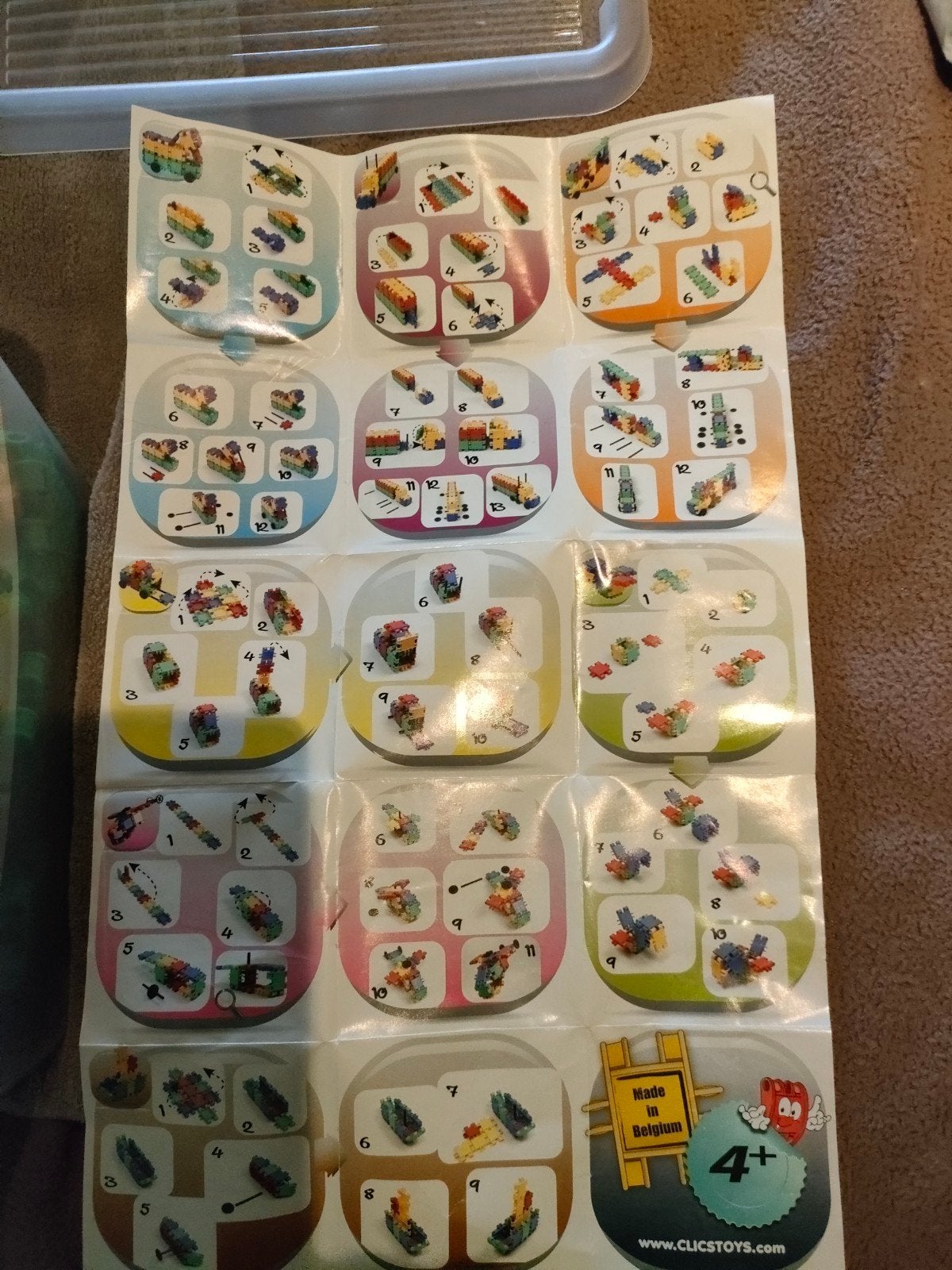 Clics Toys Bouwblokken Set met Handleiding en Wielen, Ophalen of Verzenden
