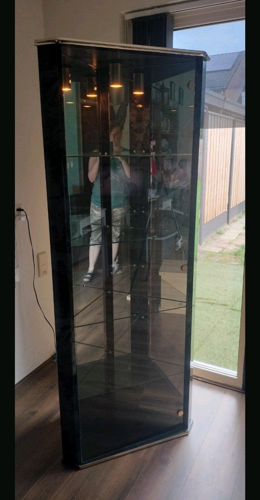 vitrinekast hoekkast, Ophalen, Gebruikt, 50 tot 100 cm, 150 tot 200 cm