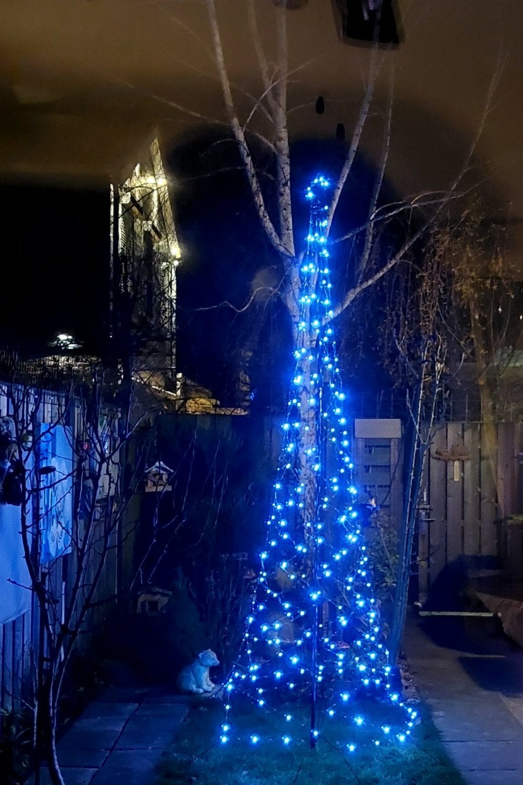 Kerstboom met verlichting, Ophalen