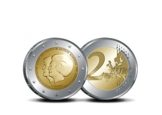 Nederland 2013 2 Euro Dubbelportret – Troonafstand Beatrix, Postzegels en Munten, Munten | Nederland, Ophalen of Verzenden, Koningin Beatrix