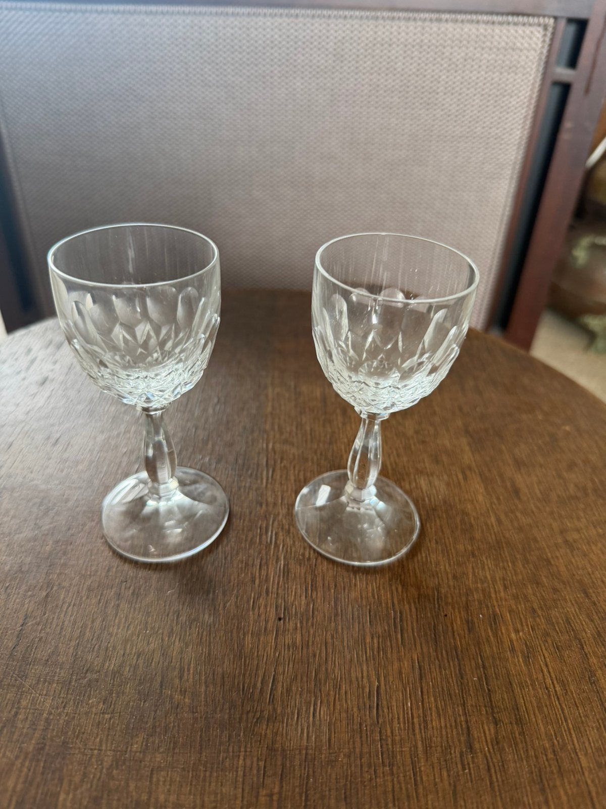 2 kristallen sherry/portglaasjes, Ophalen of Verzenden, Zo goed als nieuw, Overige typen