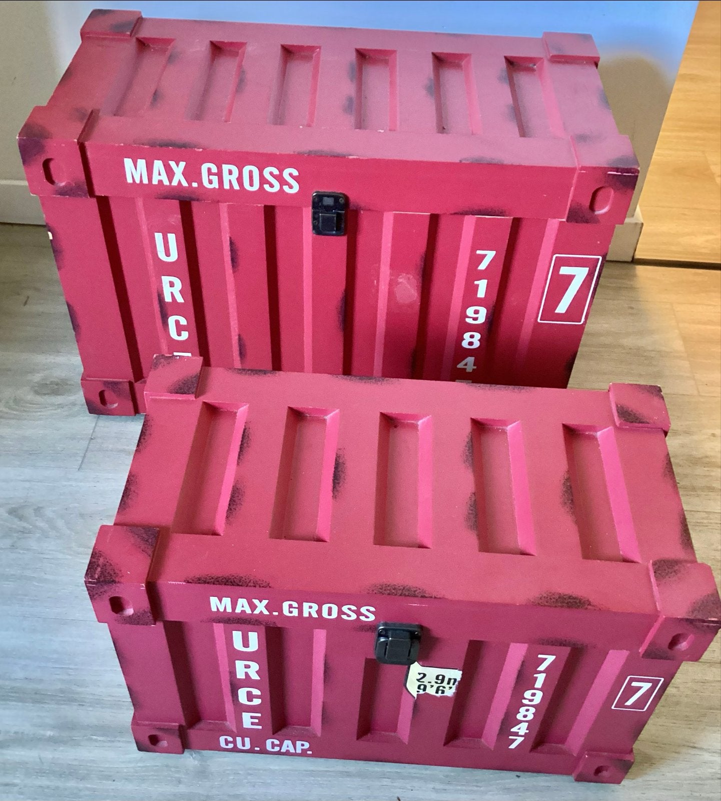 SET VAN 2 LEUKE CONTAINER KISTEN, Huis en Inrichting, Minder dan 50 cm, Gebruikt, 50 tot 100 cm, Ophalen of Verzenden